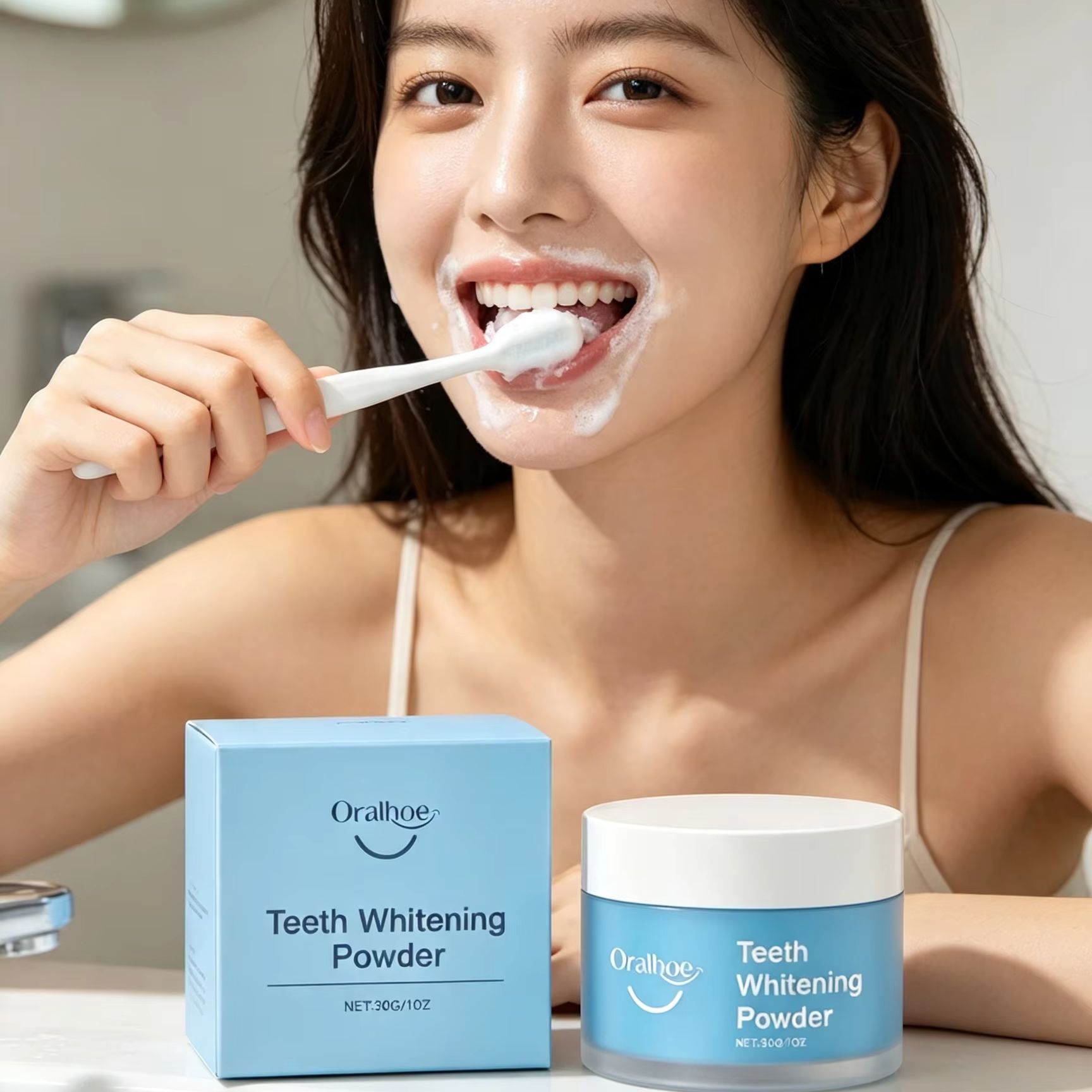 Teeth Whitening Near Me - مسحوق أورالهو لتنظيف الأسنان، مزيل البقع،