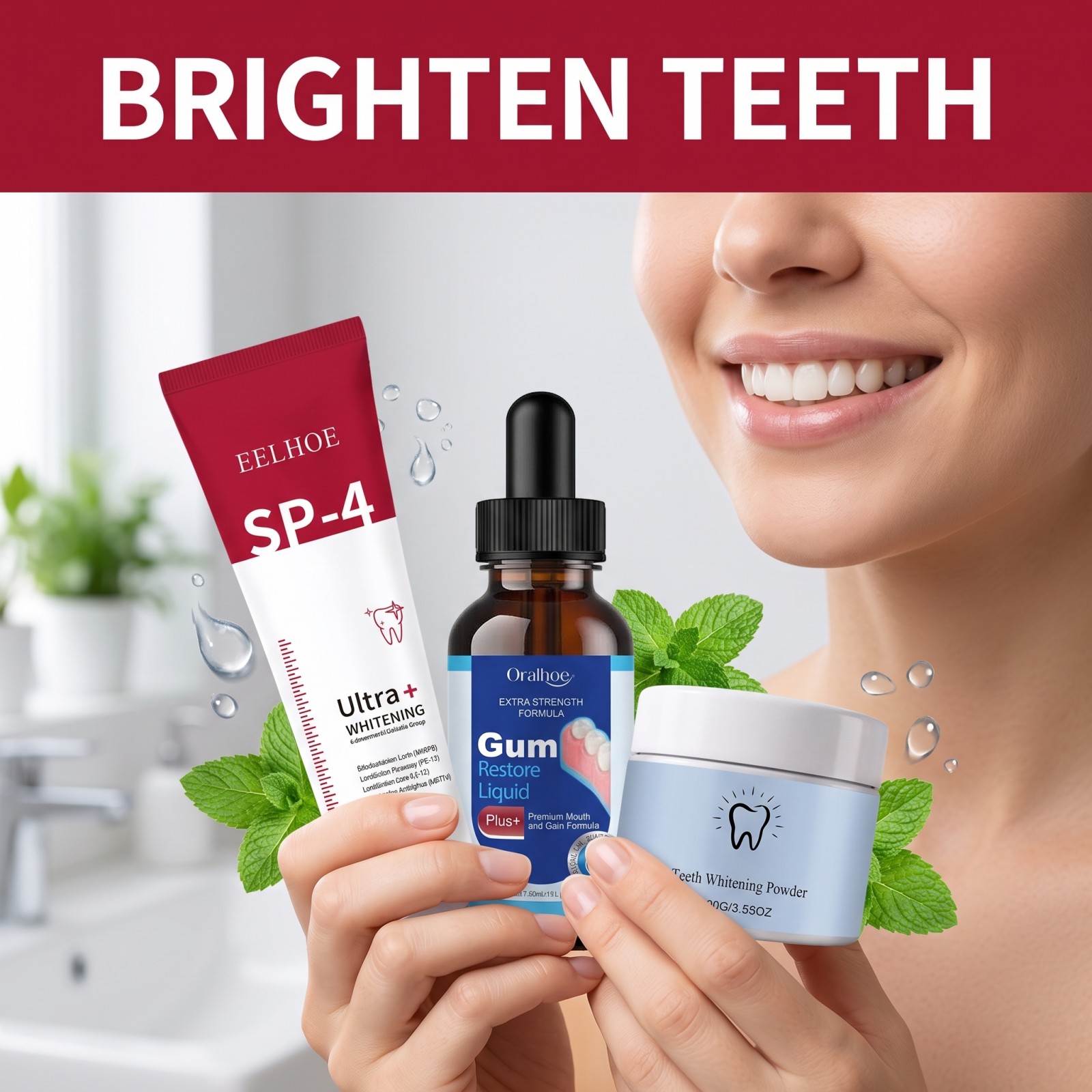 مجموعة العناية بالفم: معجون أس - مراجعة Teeth Whitening Near Me وسعره