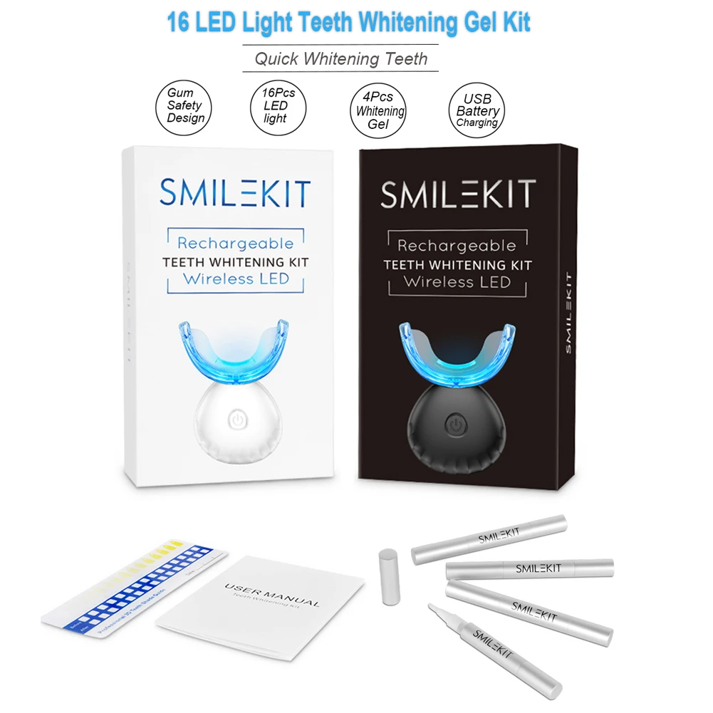 طقم تبييض الأسنان صغير 16 LED  - مراجعة Teeth Whitening Near Me وسعره